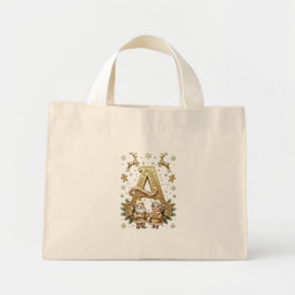 Royal Gold Letter A Luxury Tiny Tote Bag ミニトートバッグ
