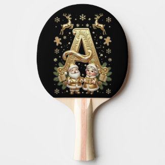Royal Gold Letter A Luxury Unisex Ping Pong Paddle 卓球ラケット
