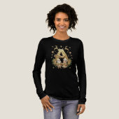 Royal Gold Letter A Luxury Women Tri-blend トライブレンドTシャツ (正面全体)