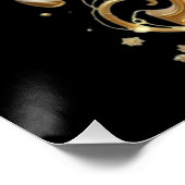 Royal Gold Letter B Luxury Snowman Glossy Poster  ポスター (コーナー)