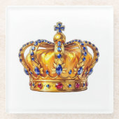 Royal golden crown ガラスコースター (正面)