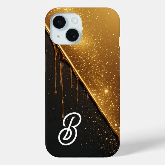 💎 Royal Golden Drip Sparkling Liquid Metal  Case-Mate iPhoneケース (裏面)