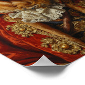 Royal Golden Retriever Portrait ポスター (角)