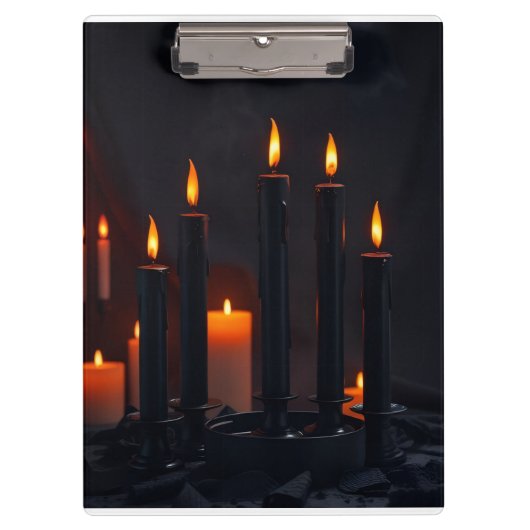 Royal Gothic Halloween Candle Clipboard クリップボード (正面)