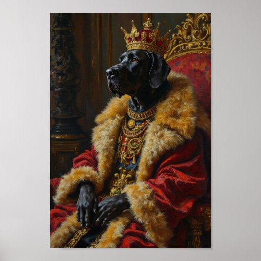 Royal Great Dane Portrait ポスター (正面)