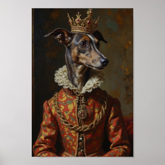 Royal Greyhound Portrait ポスター (正面)