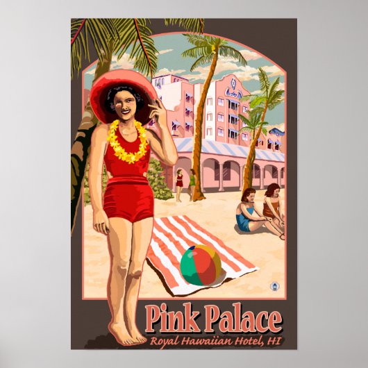 Royal Hawaiian Hotel in Hawaii ポスター (正面)