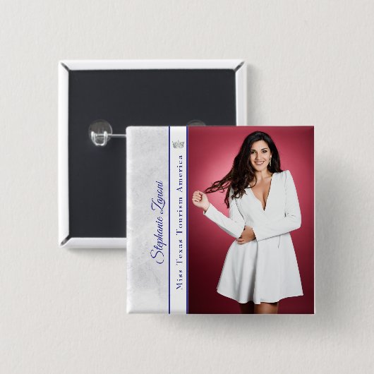 Royal Ice Pageant Sash Button Pin 缶バッジ (正面&裏面)