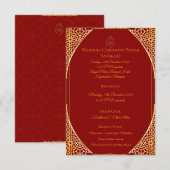 | Royal Indian Marriage Information Insert エンクロージャーカード (正面/裏面)