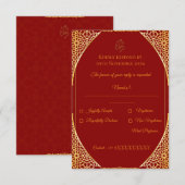 Royal Indian Marriage Reply Template 出欠カード (正面/裏面)