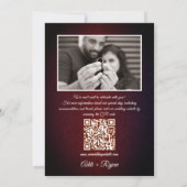 Royal Indian Palace Wedding Save The Date QR Code 招待状 (裏面)