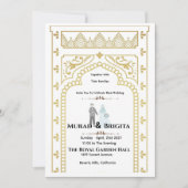 Royal Indian Wedding Invitation – Gold Design 招待状 (正面)