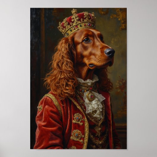 Royal Irish Red Setter Portrait ポスター (正面)