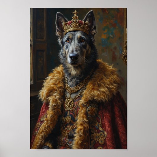 Royal Irish Wolfhound Portrait ポスター (正面)