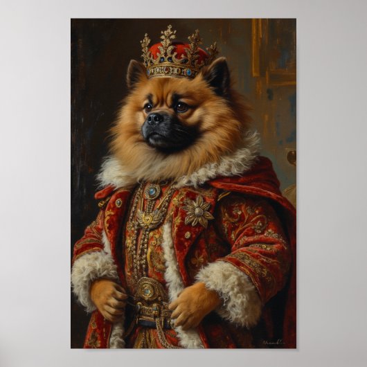 Royal Keeshond Portrait ポスター (正面)