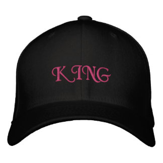 Royal King Basic Flexfit Wool-Cap Black Elegant  刺繍入りキャップ