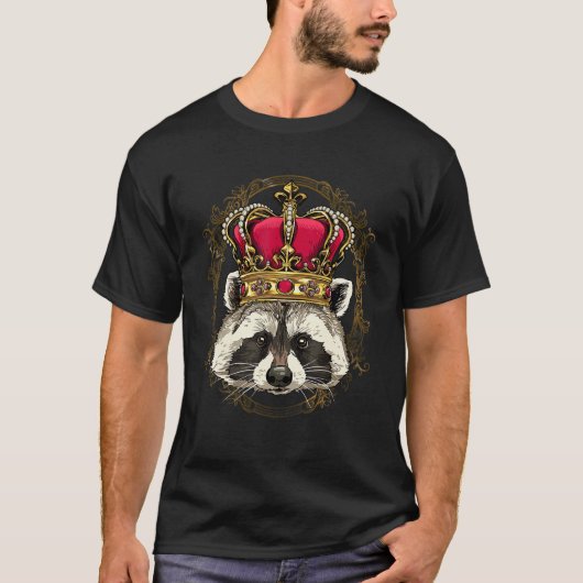 Royal King Queen Raccoon Princess Trash Panda Racc Tシャツ (正面)