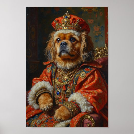 Royal Lhasa Apso Portrait ポスター (正面)