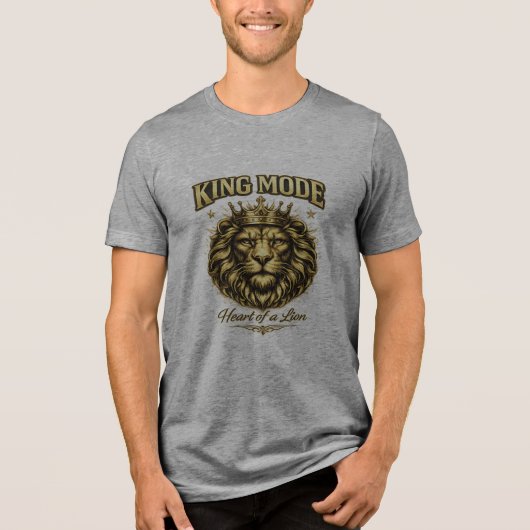 Royal Lion Graphic T-Shirt for Men 💛 トライブレンドTシャツ (正面)