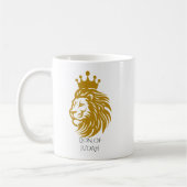 Royal Lion of Judah - King of Kings Gold & Black M コーヒーマグカップ (左)