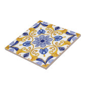 Royal Lisbon Scrollwork Elegant Portuguese Blue タイル (側面)