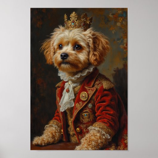 Royal Maltipoo Portrait ポスター (正面)