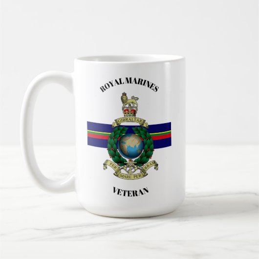 Royal marines Veteran  コーヒーマグカップ (左)