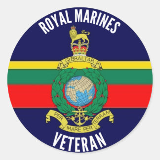 Royal Marines Veteran Circle Sticker ラウンドシール