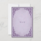 Royal Medieval Vintage Scroll Wedding RSVP Card (裏面)
