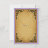 Royal Medieval Vintage Scroll Wedding RSVP Card (裏面)