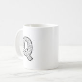 Royal Monogram Letter Q - Minimalist Luxury Art Mu コーヒーマグカップ (正面左)