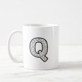 Royal Monogram Letter Q - Minimalist Luxury Art Mu コーヒーマグカップ