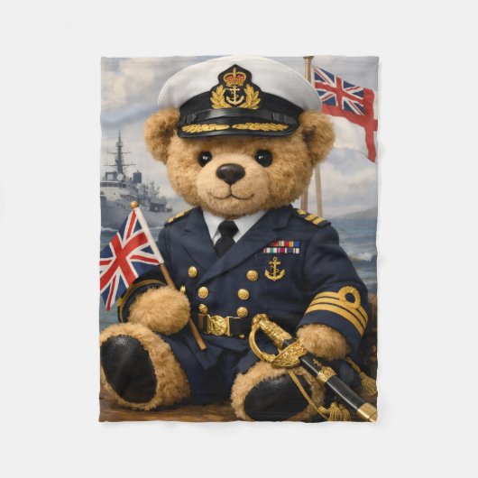Royal Navy Richard フリースブランケット (正面)