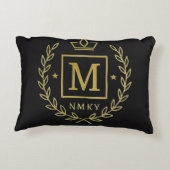 "Royal NMKY Emblem – Monogram M Crest Design" アクセントクッション (裏面)