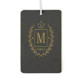 "Royal NMKY Emblem – Monogram M Crest Design" カーエアーフレッシュナー (正面)