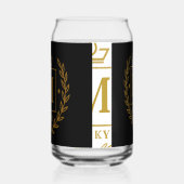 "Royal NMKY Emblem – Monogram M Crest Design" ガラス缶 (左)