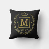 "Royal NMKY Emblem – Monogram M Crest Design" クッション (裏面)