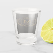 "Royal NMKY Emblem – Monogram M Crest Design" ショットグラス (裏面)