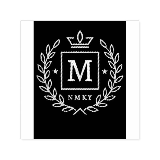 "Royal NMKY Emblem – Monogram M Crest Design" セルフインキングスタンプ (デザイン)