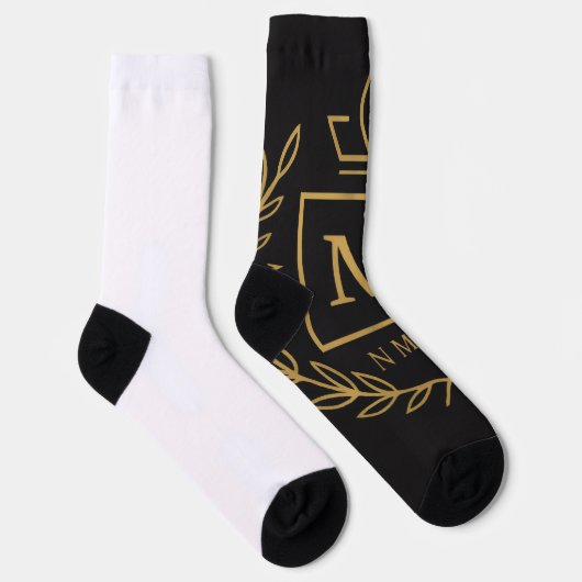 "Royal NMKY Emblem – Monogram M Crest Design" ソックス (右)