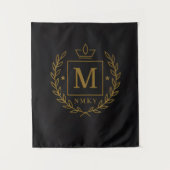 "Royal NMKY Emblem – Monogram M Crest Design" タペストリー (正面)