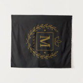 "Royal NMKY Emblem – Monogram M Crest Design" タペストリー (正面(横))