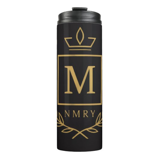 "Royal NMKY Emblem – Monogram M Crest Design" タンブラー (正面)
