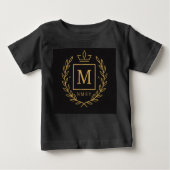 "Royal NMKY Emblem – Monogram M Crest Design" ベビーTシャツ (正面)