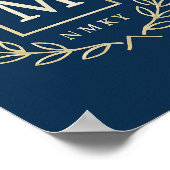 "Royal NMKY Emblem – Monogram M Crest Design" ポスター (角)