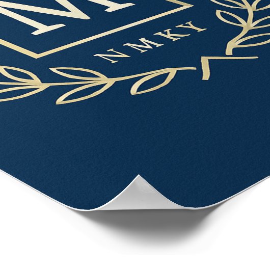 "Royal NMKY Emblem – Monogram M Crest Design" ポスター (角)