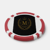 "Royal NMKY Emblem – Monogram M Crest Design" ポーカーチップ (シングル)