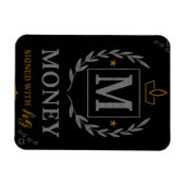 "Royal NMKY Emblem – Monogram M Crest Design" マグネット (横)