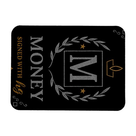 "Royal NMKY Emblem – Monogram M Crest Design" マグネット (横)