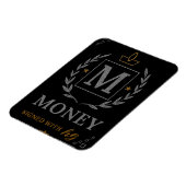 "Royal NMKY Emblem – Monogram M Crest Design" マグネット (左側)